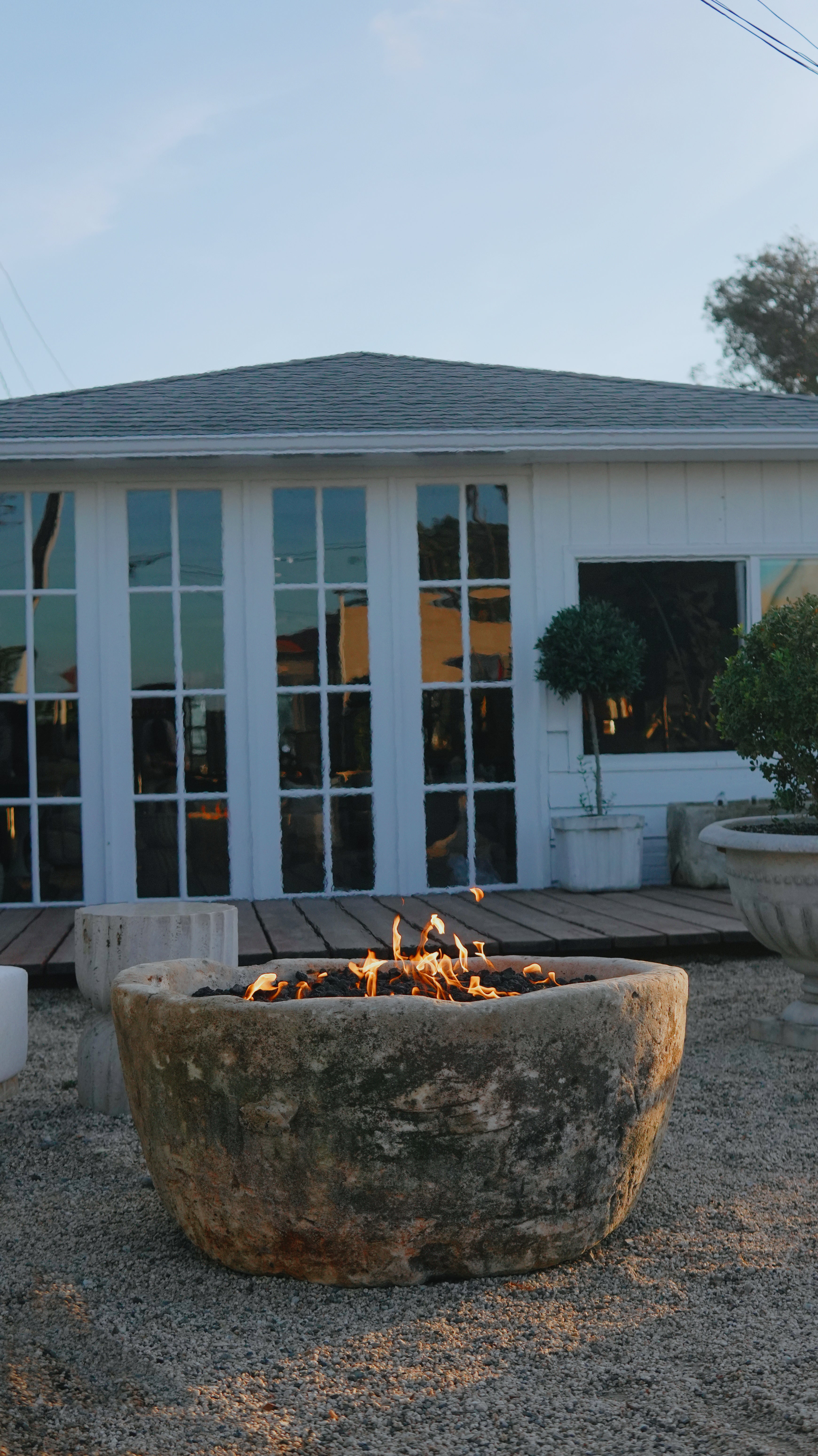 Vintage Limestone Fire Pit - Trouvaille Imports