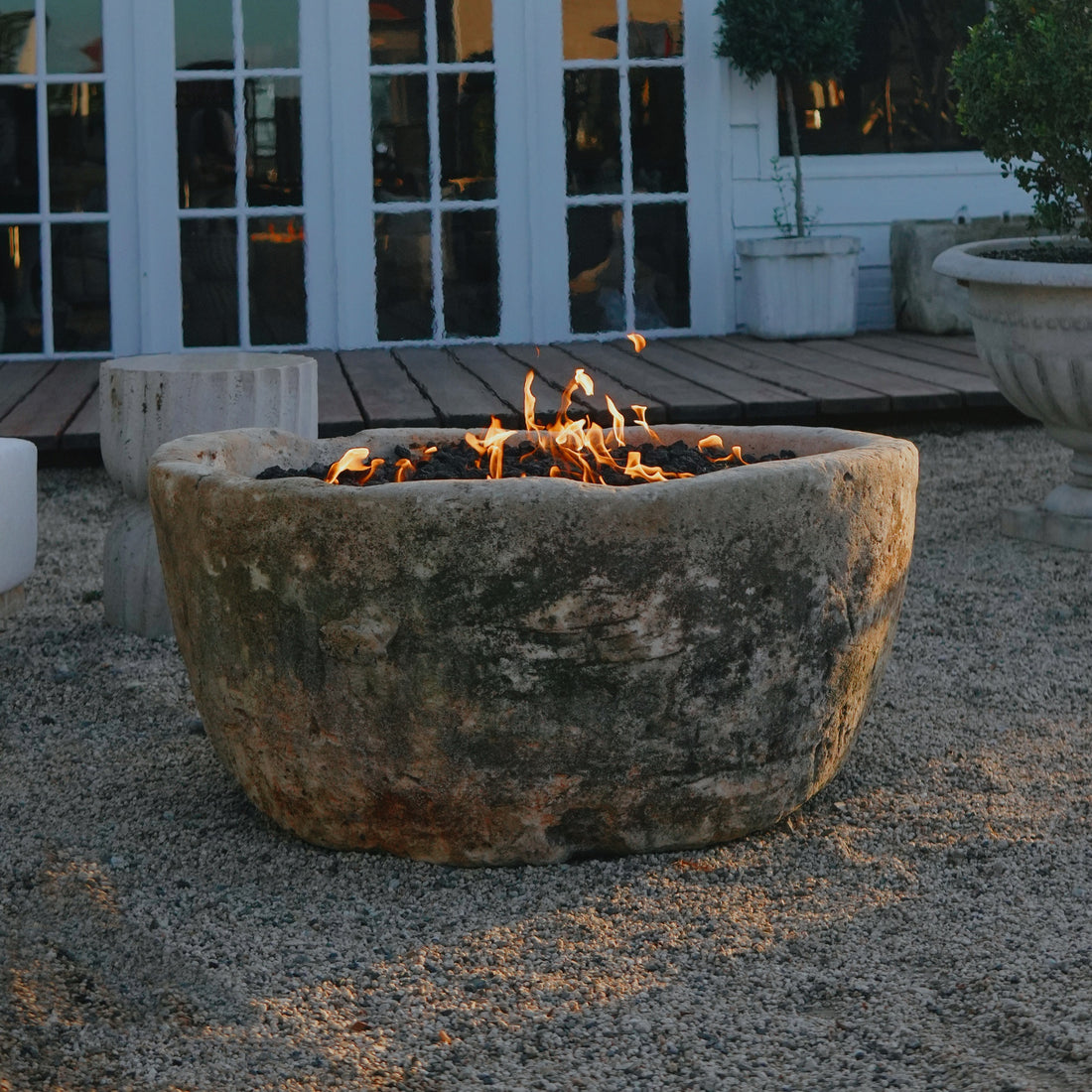 Vintage Limestone Fire Pit