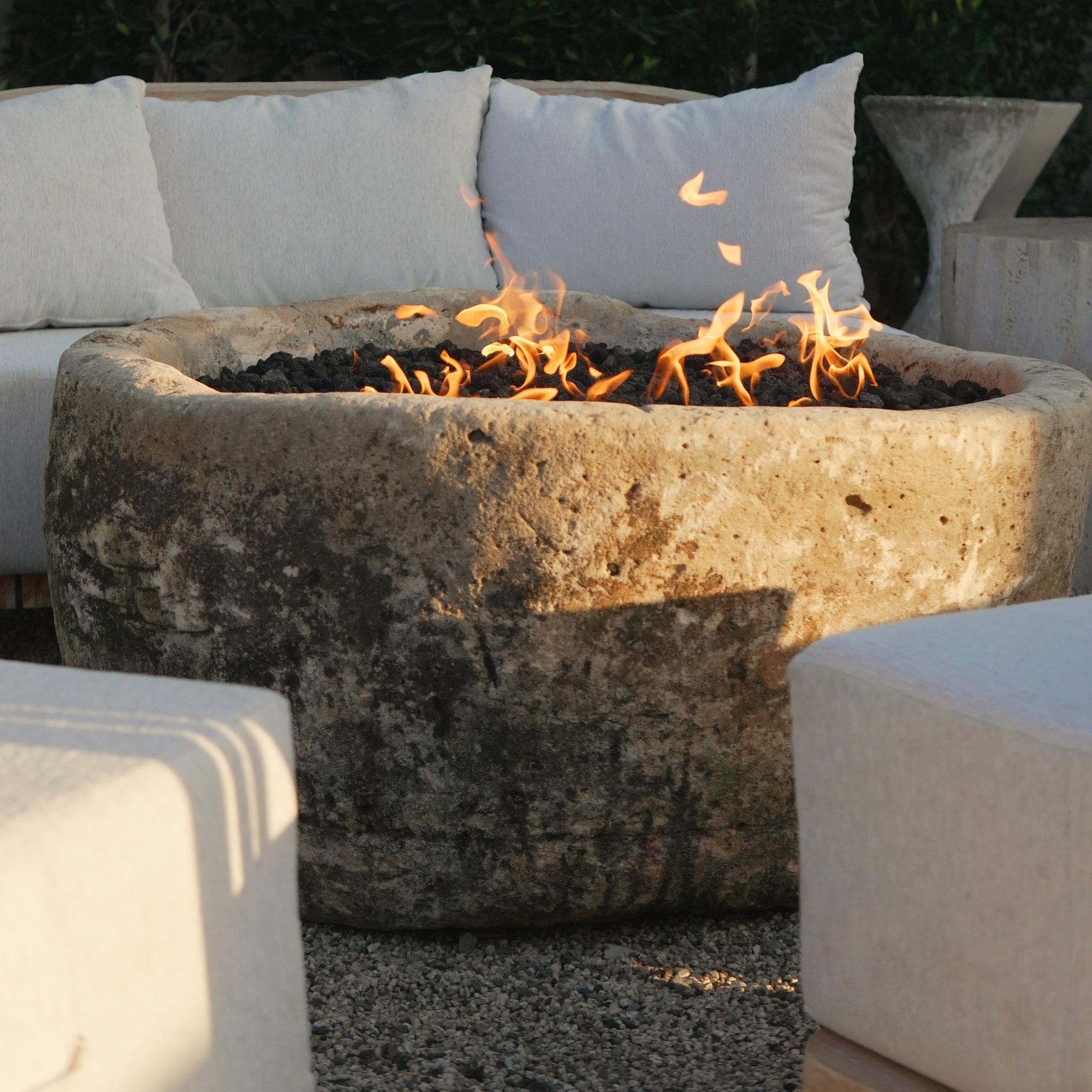 Vintage Limestone Fire Pit