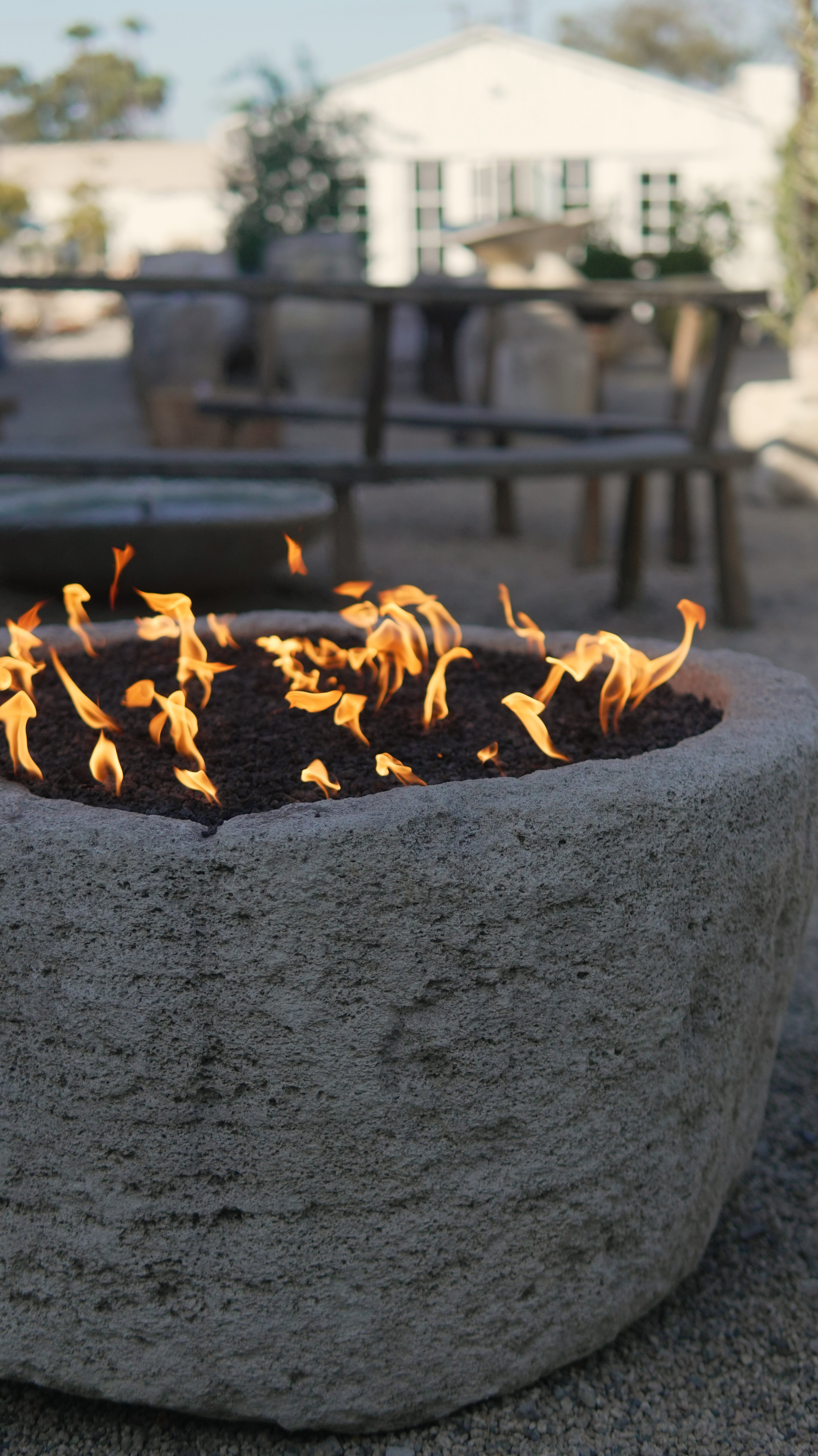 Antique Limestone Fire Pit - Trouvaille Imports