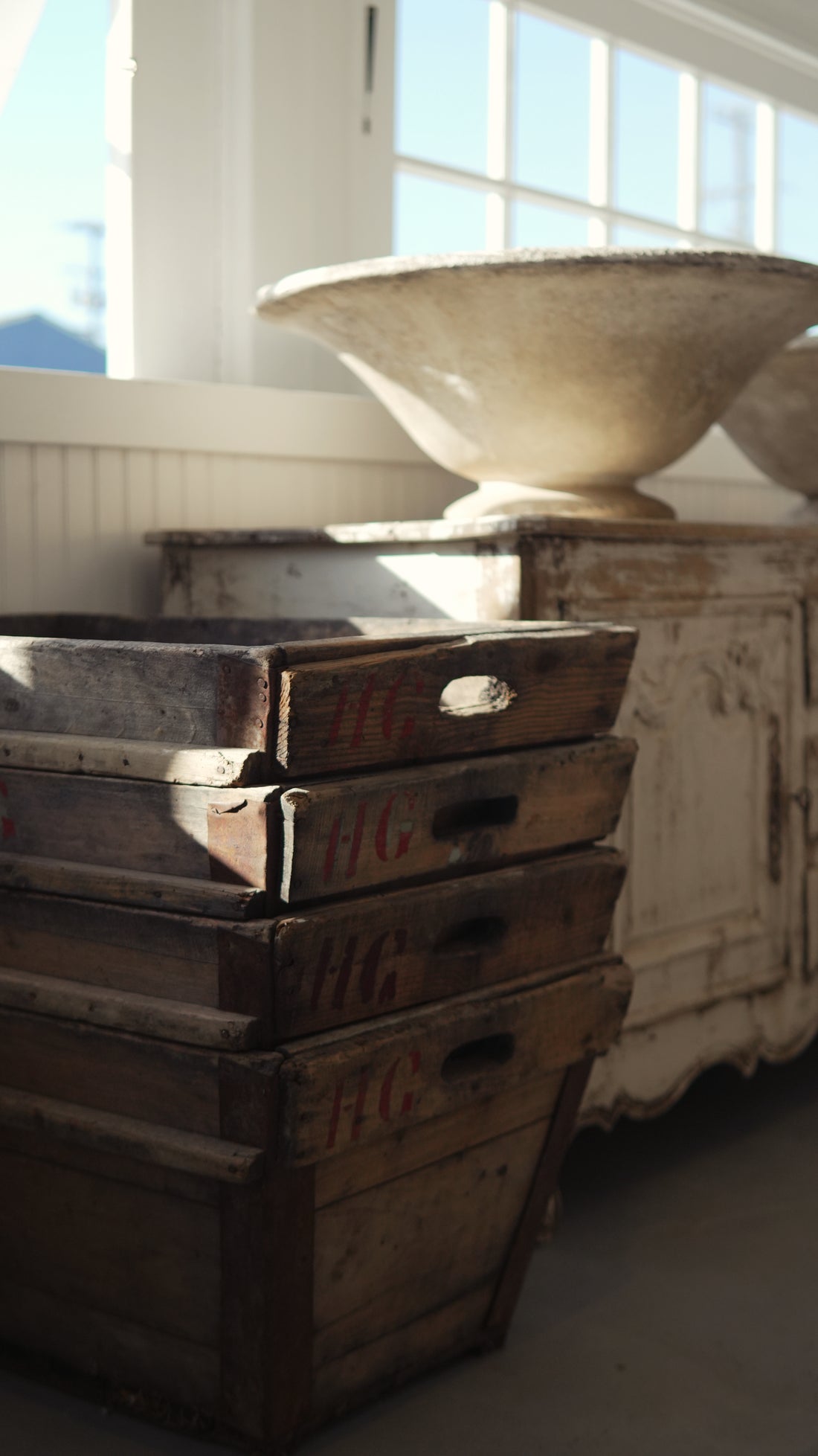 Antique French Shipping Crates - Trouvaille Imports