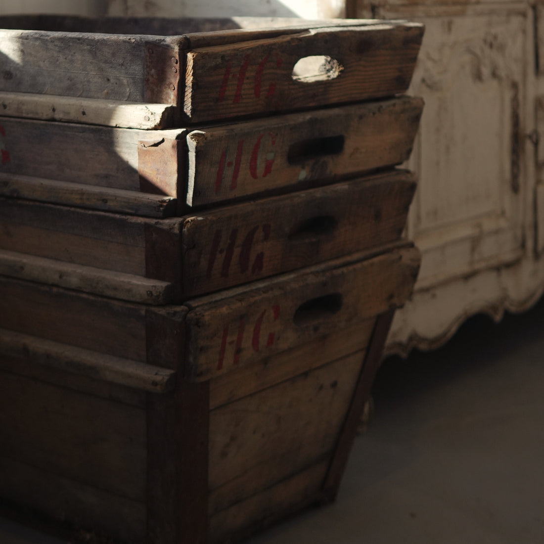 Antique French Shipping Crates