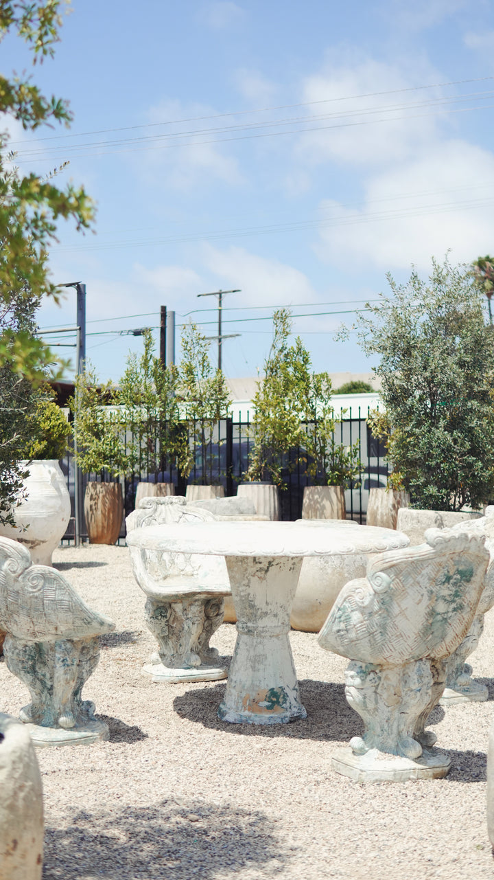 Antique French Stone Patio Set - Trouvaille Imports
