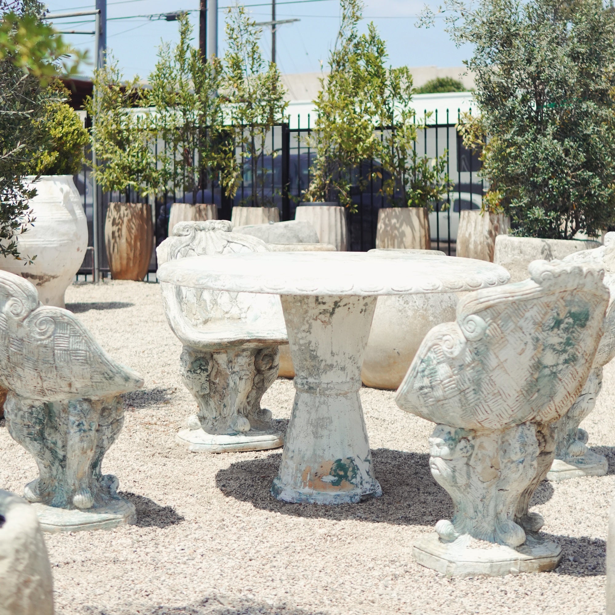 Antique French Stone Patio Set