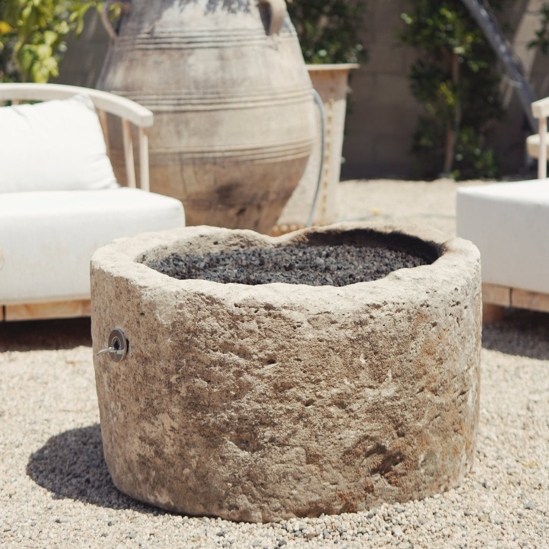 Antique Limestone Fire Pit