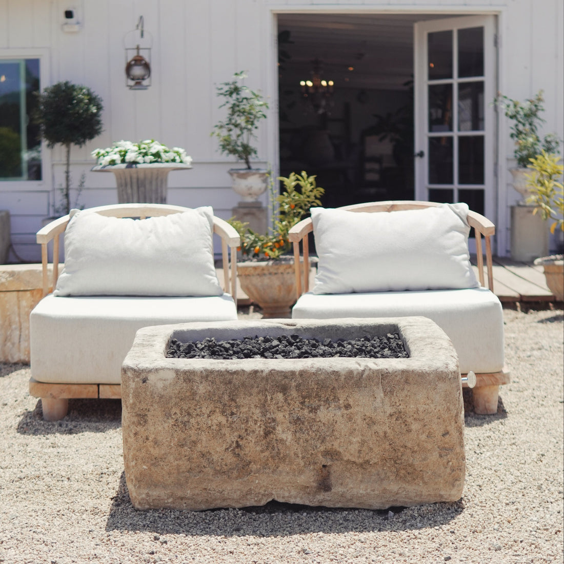 Antique Limestone Fire Pit