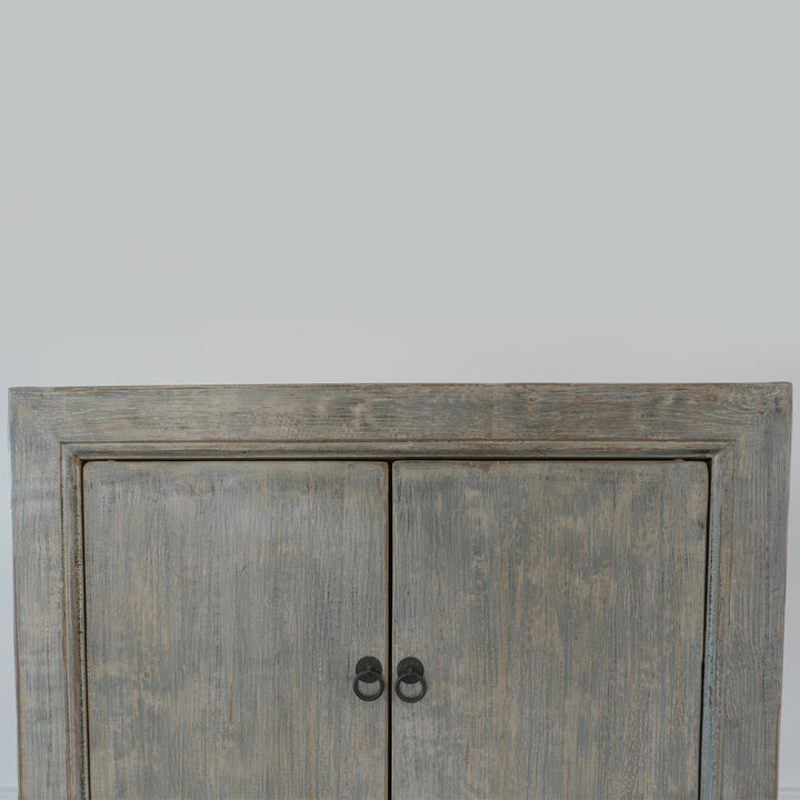 Vintage Elm Wood 2 Door Console