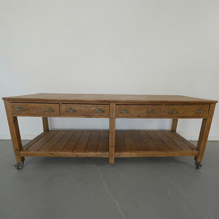 Circa 1820 French Drapers Table With Rolls - Trouvaille Imports