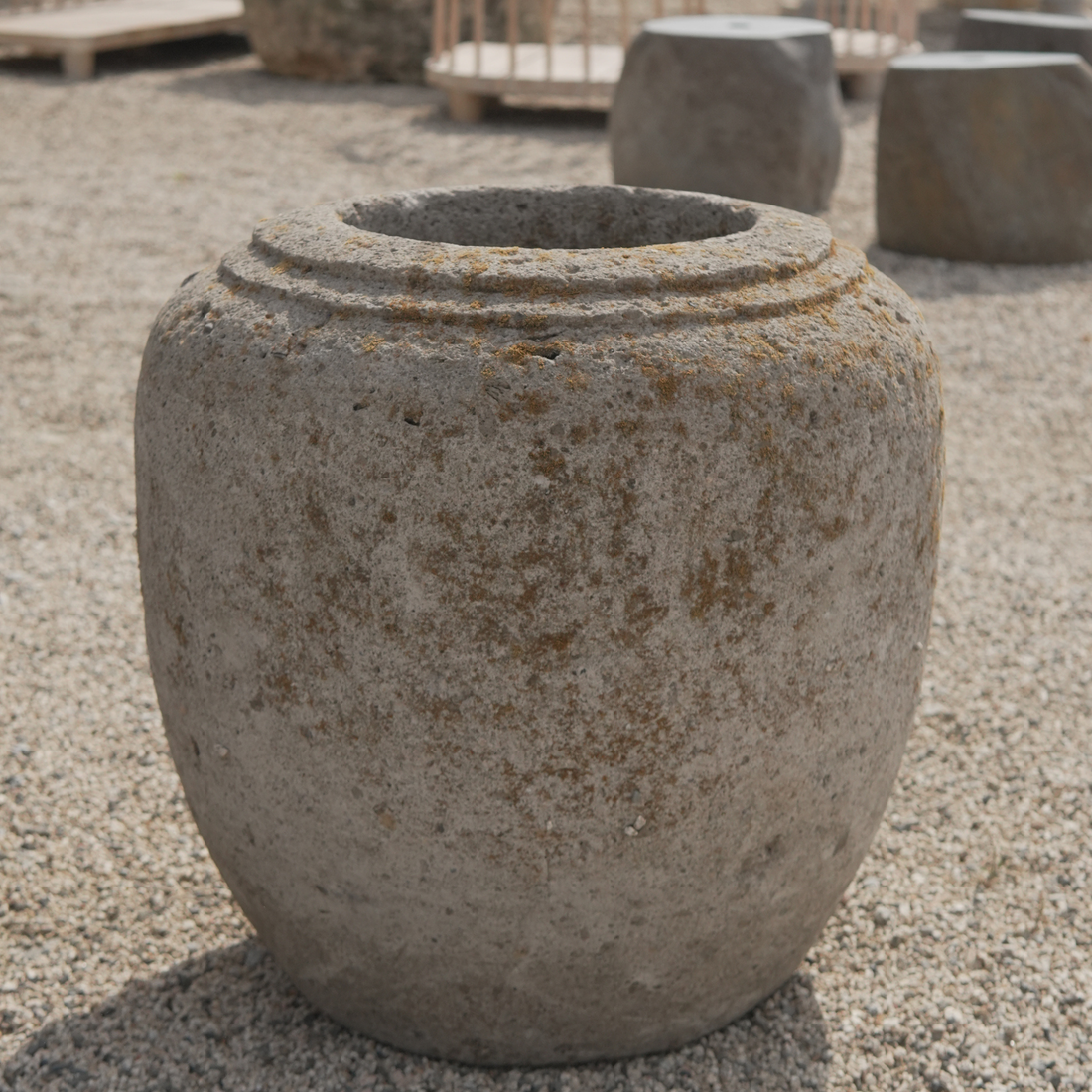 Antique Volcanic Indonesian Stone (PAIR) - Trouvaille Imports