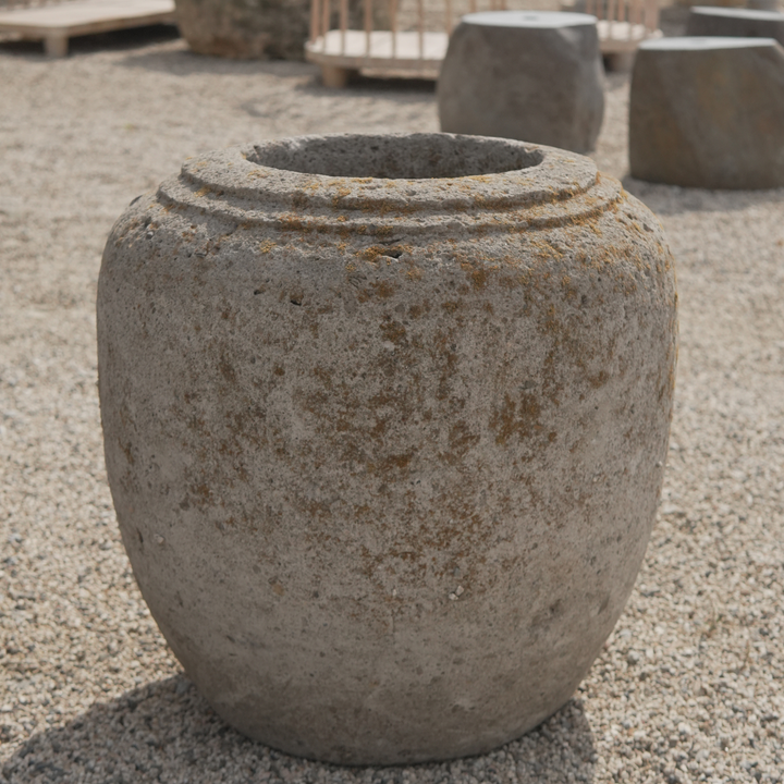 Antique Volcanic Indonesian Stone (PAIR) - Trouvaille Imports