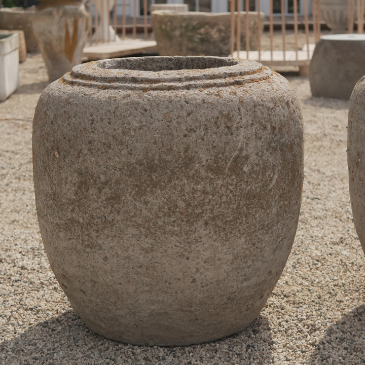 Antique Volcanic Indonesian Stone (PAIR) - Trouvaille Imports