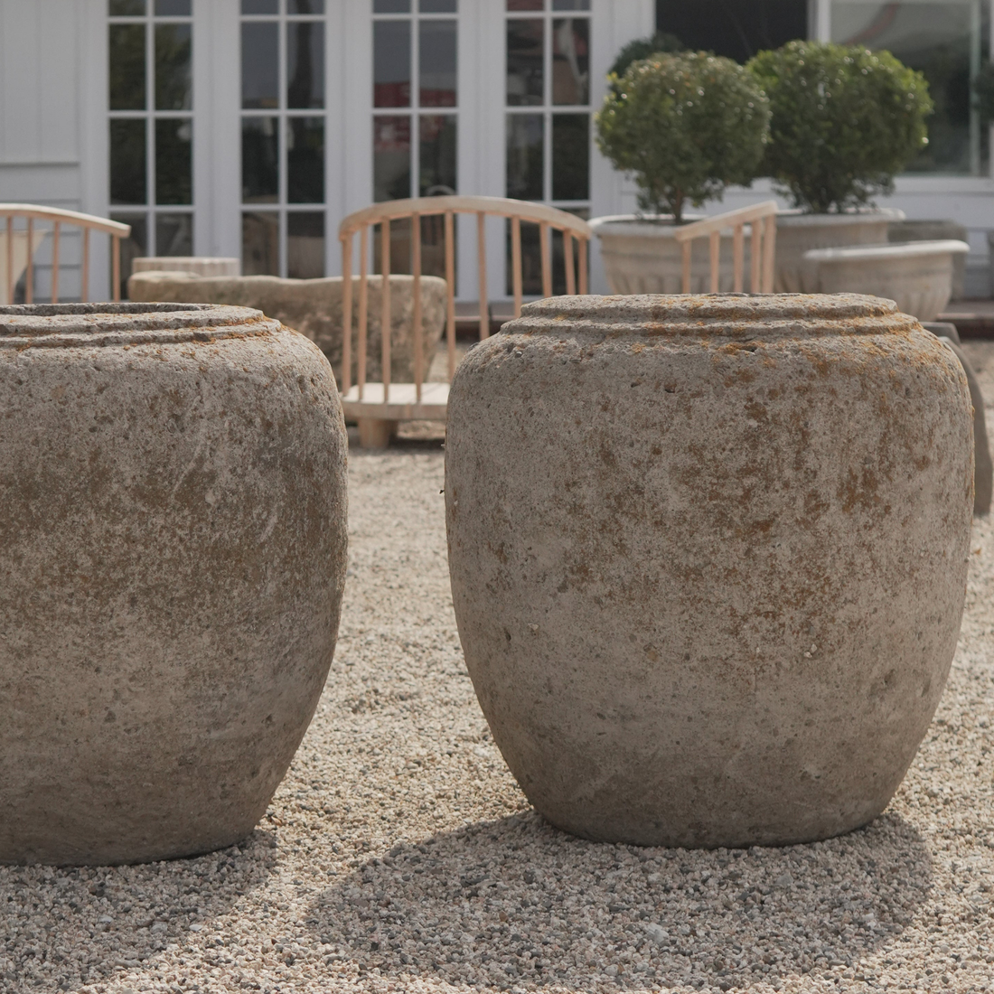 Antique Volcanic Indonesian Stone (PAIR) - Trouvaille Imports