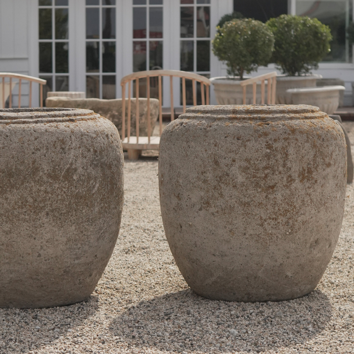 Antique Volcanic Indonesian Stone (PAIR) - Trouvaille Imports