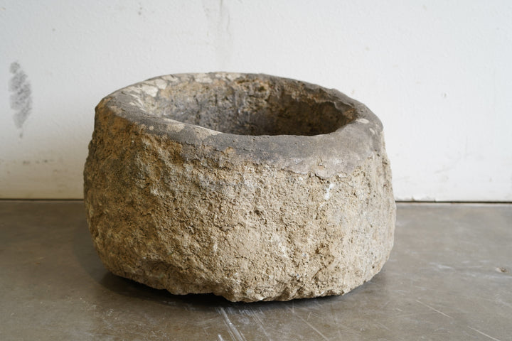 Vintage hand-carved authentic Limestone planter 