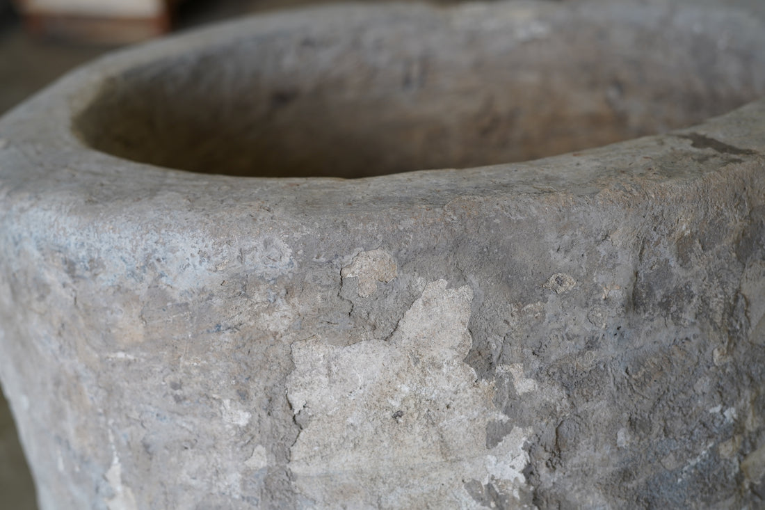 Vintage Limestone - 23" W x 28" H - Trouvaille Imports