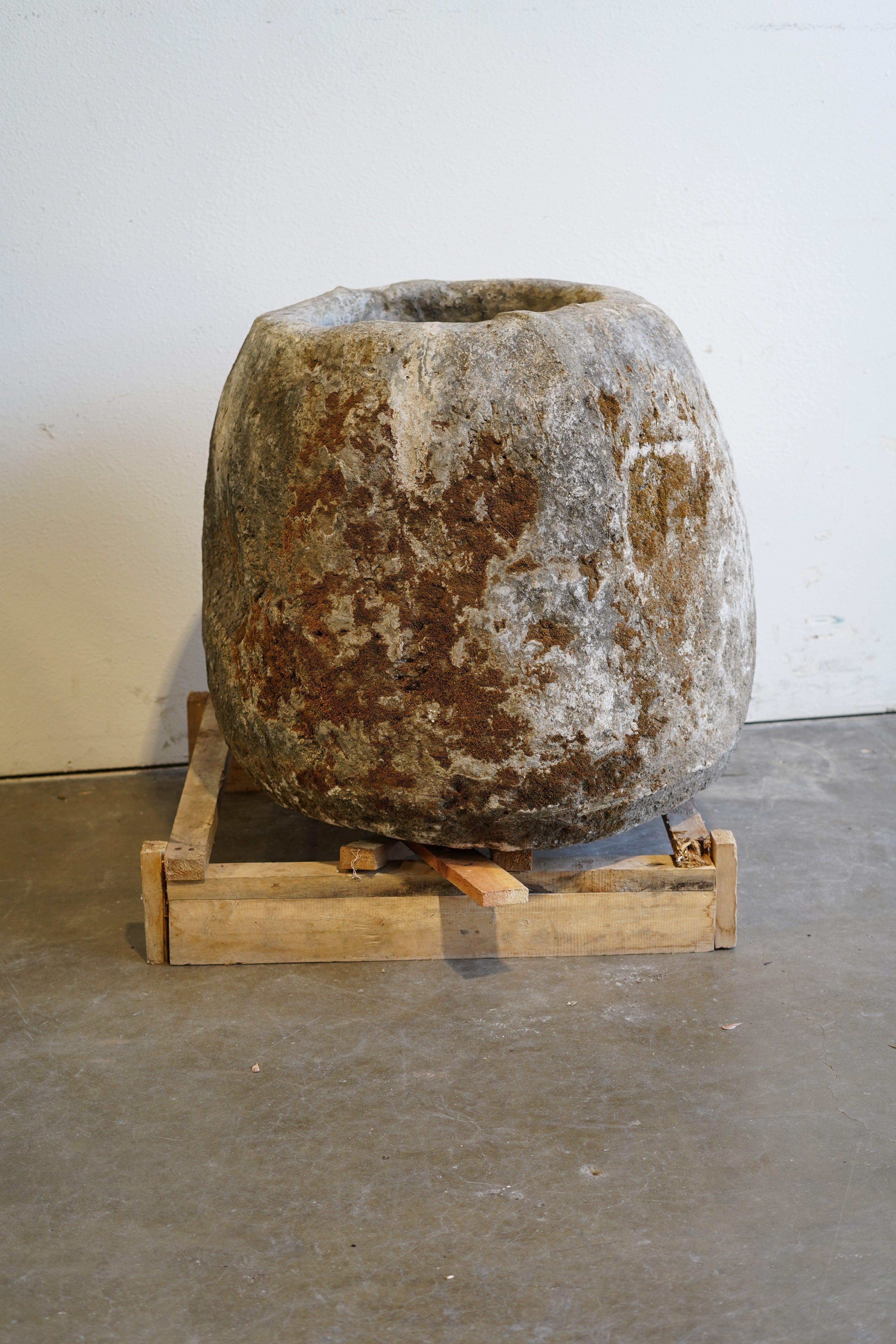 Antique Oblong Limestone Planter&nbsp;

26" W x 29" H