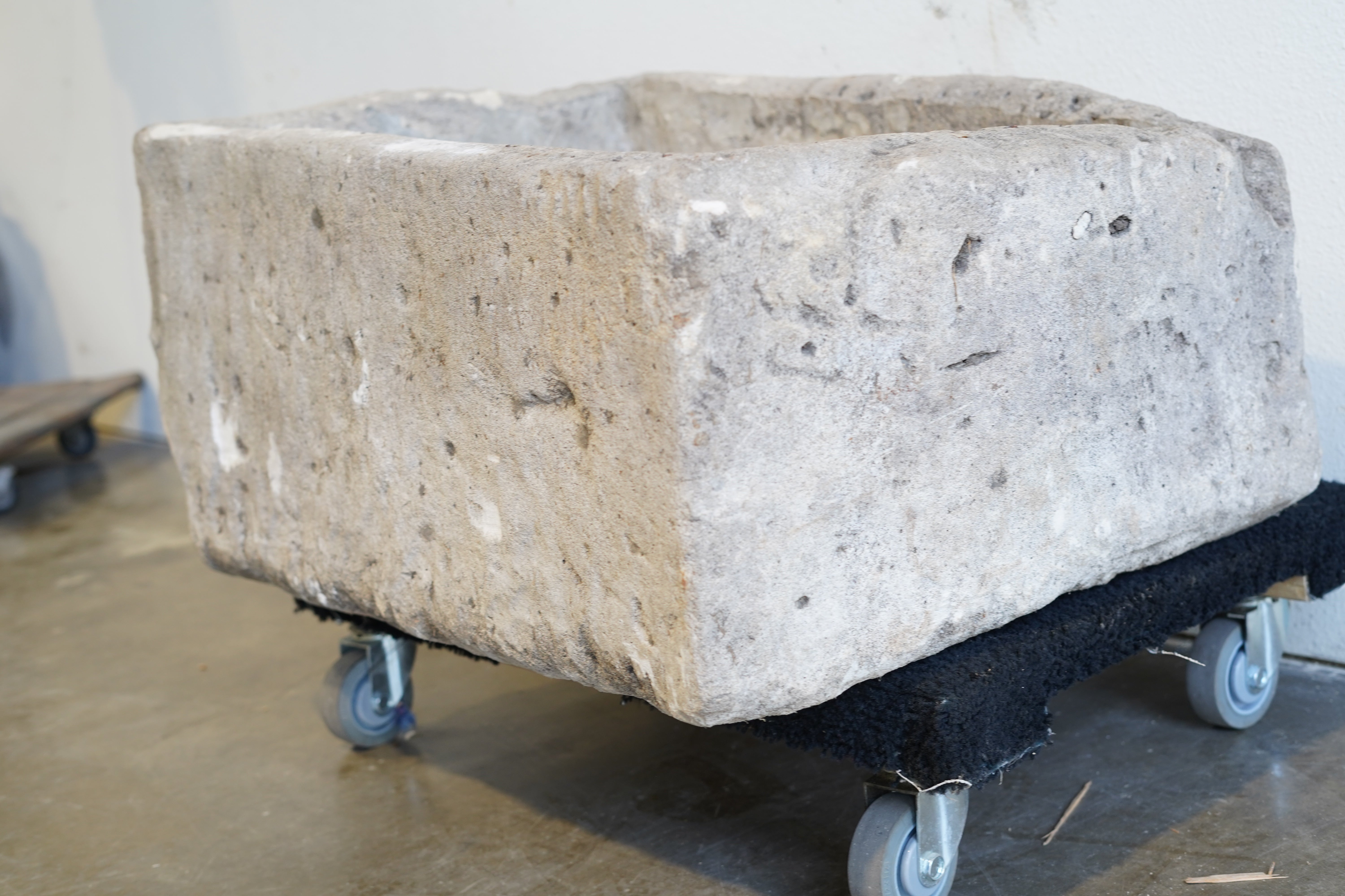 Side view: Vintage Limestone

Hand-carved, authentic limestone vessel
all limestone can be converted to fire pit or fountain
31" L x 21" W x 15" H