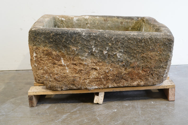 Vintage Limestone Planter&nbsp;

Hand-carved, decades old, natural aging, patina and character.&nbsp;

Dimensions: 36" L x 28" W x 18" H