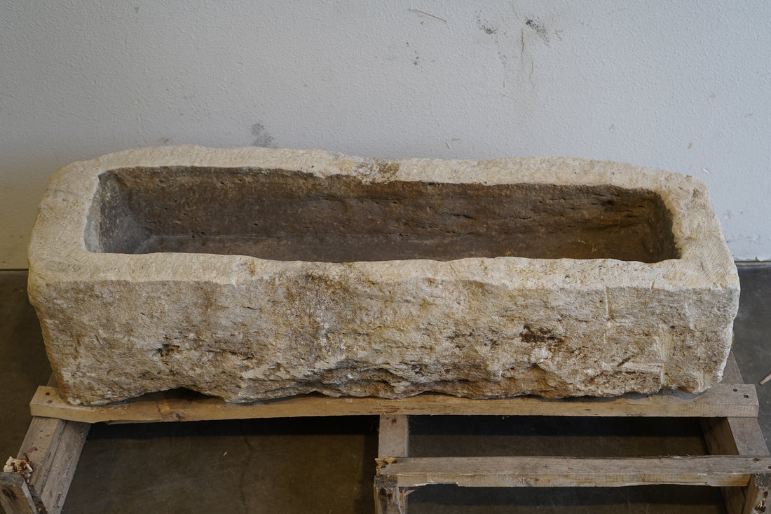 Vintage Limestone - 47" L x 18" W x 12" H - Trouvaille Imports