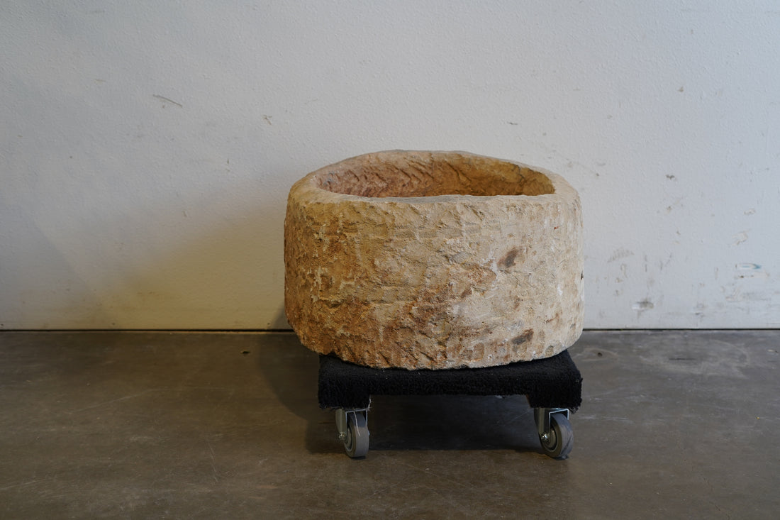 Vintage limestone planter