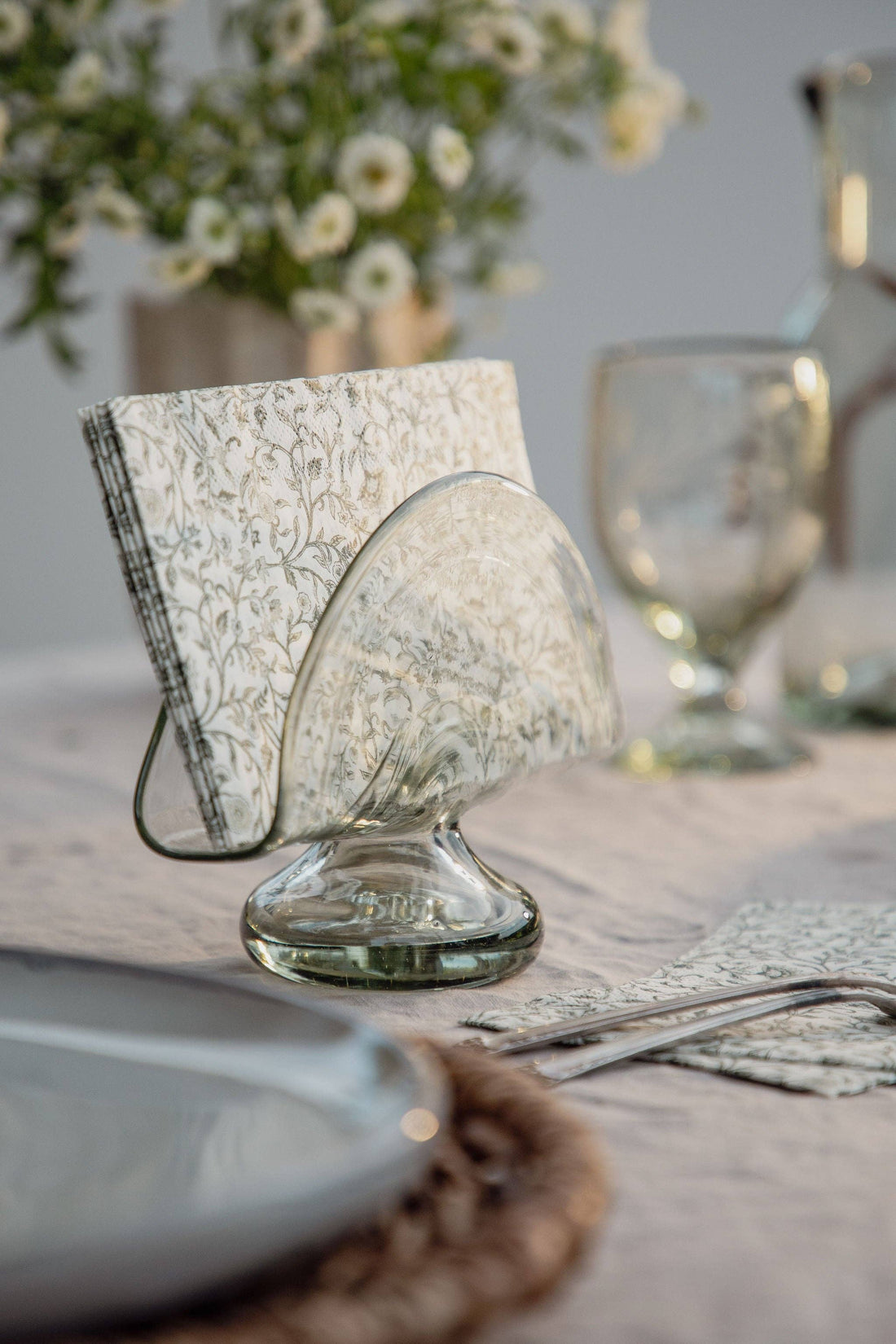 Handblown Napkin Holder - Trouvaille Imports