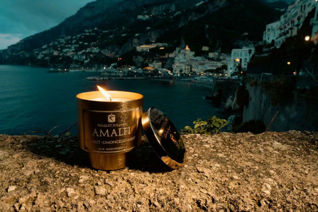 Amalfi Luxury Scented Candle – Italian Coastal Inspired - Trouvaille Imports