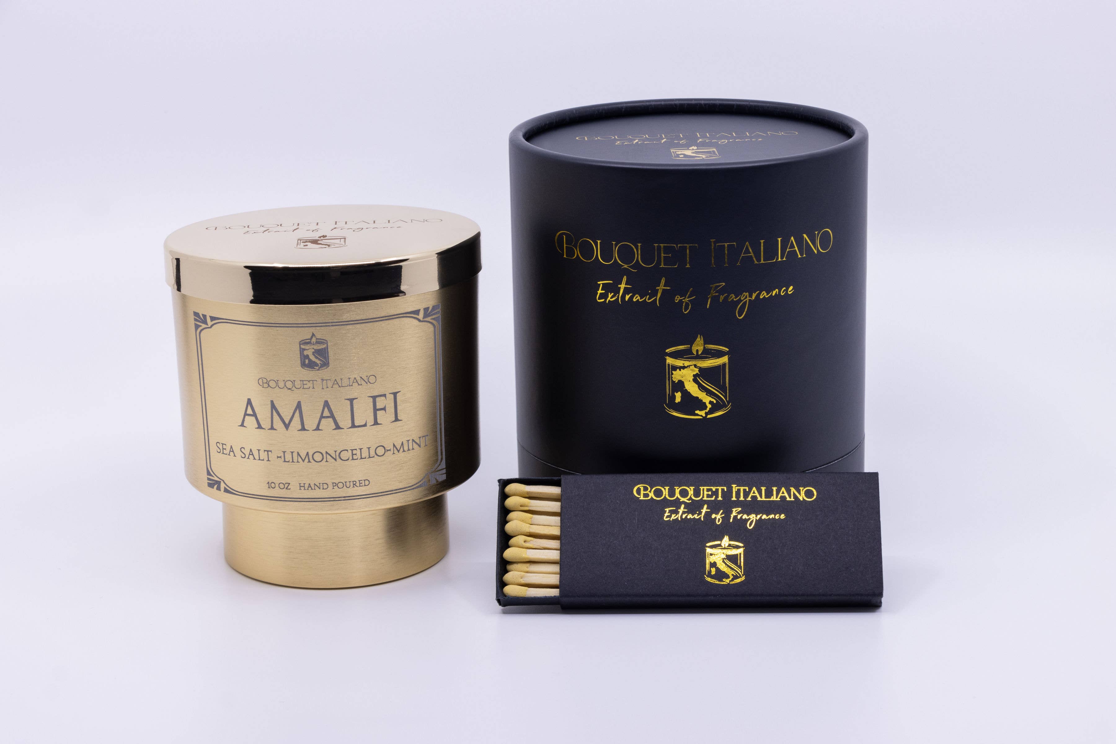 Amalfi Luxury Scented Candle – Italian Coastal Inspired - Trouvaille Imports