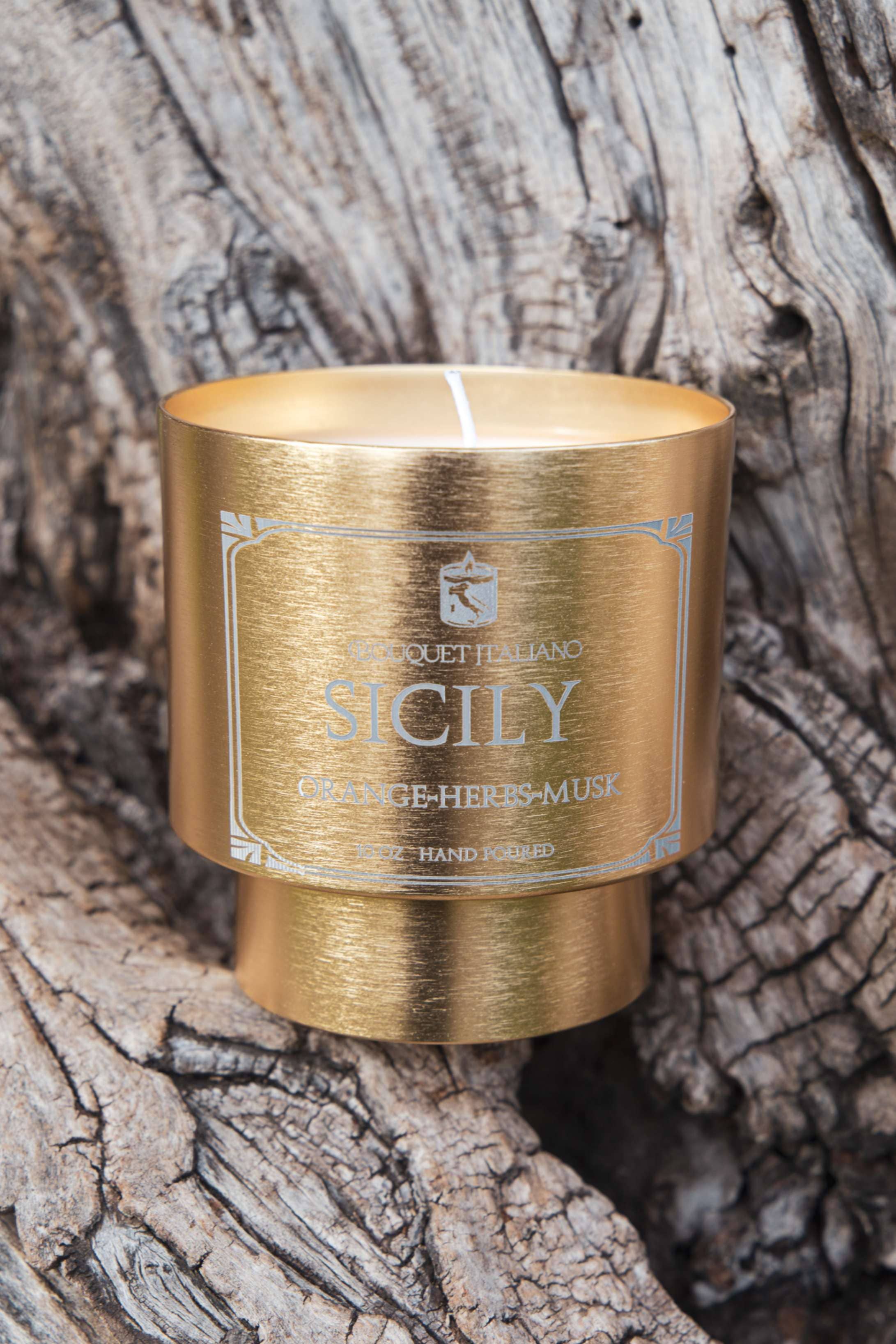 Sicily Luxury Scented Candle – Citrus & Mediterranean Herbs - Trouvaille Imports