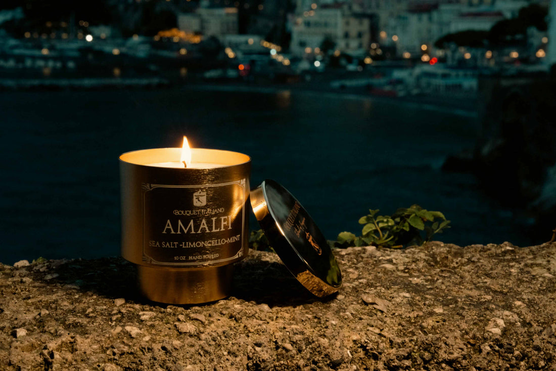 Amalfi Luxury Scented Candle – Italian Coastal Inspired - Trouvaille Imports