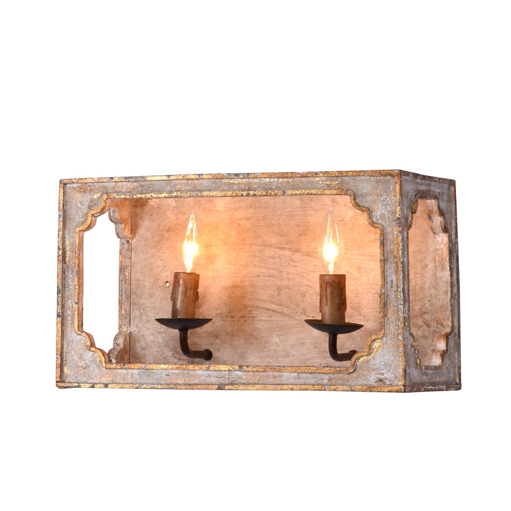 Nadia 2-Light Wall Sconce - Trouvaille Imports