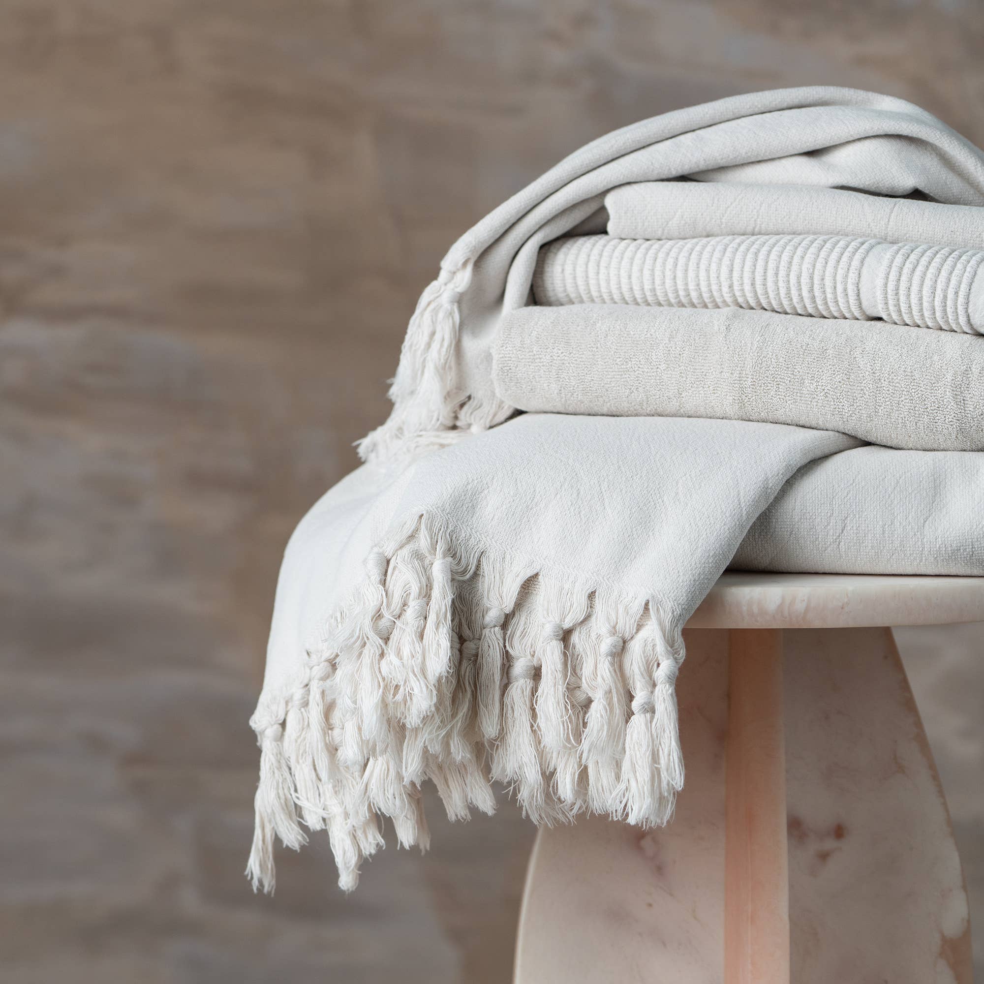 Vintage Wash Towel Collection | Clay - Trouvaille Imports