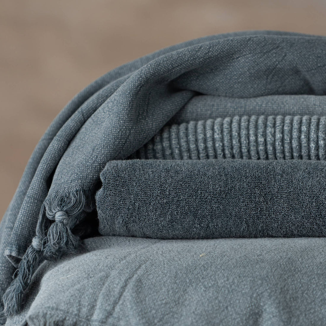 Vintage Wash Towel Collection | Charcoal - Trouvaille Imports
